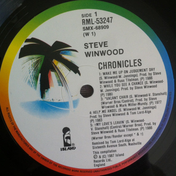 Steve Winwood : Chronicles (LP, Comp)