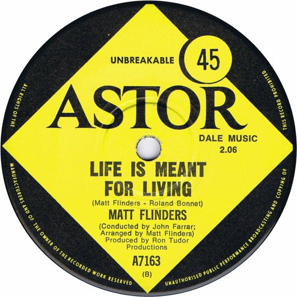 Matt Flinders : Where Has All The Love Gone (7", Single)