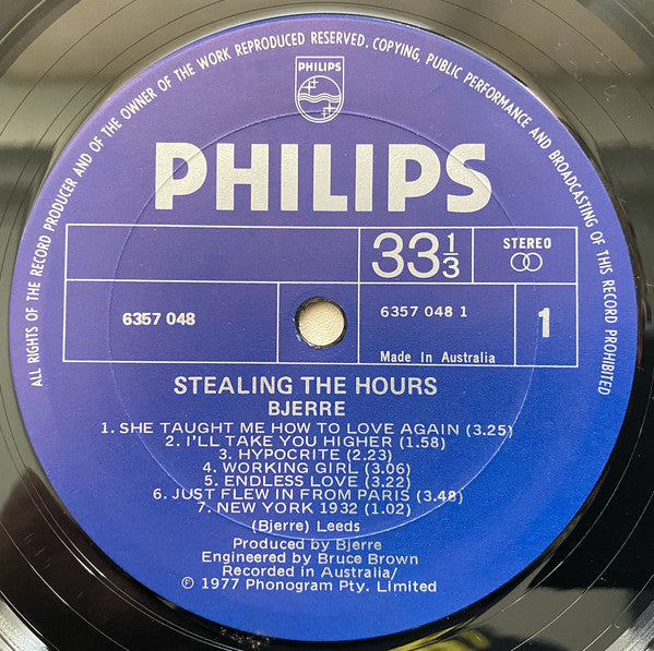 Lindsay Bjerre : Stealing The Hours (LP, Album)