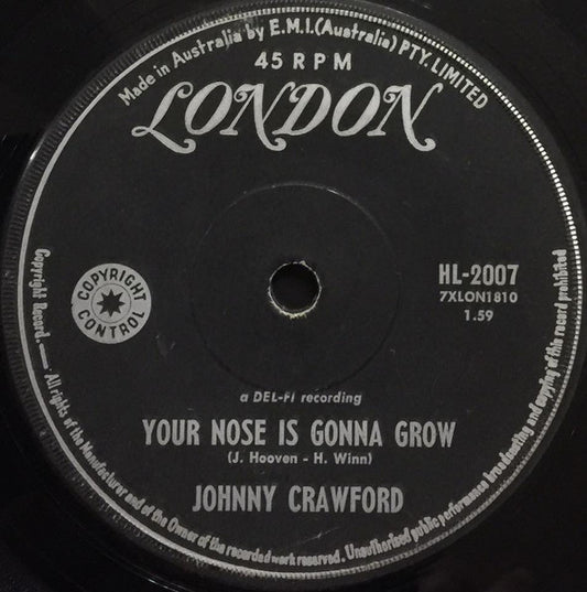 Johnny Crawford : Your Nose Is Gonna Grow (7", Single)