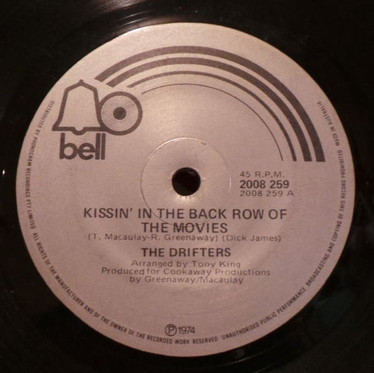The Drifters : Kissin' In The Back Row Of The Movies (7", Single)