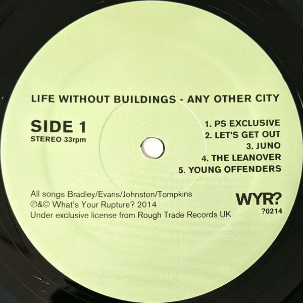 Life Without Buildings : Any Other City (LP, Album, RE)