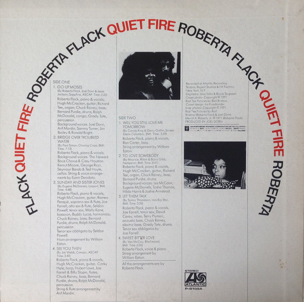 Roberta Flack : Quiet Fire (LP, Album)