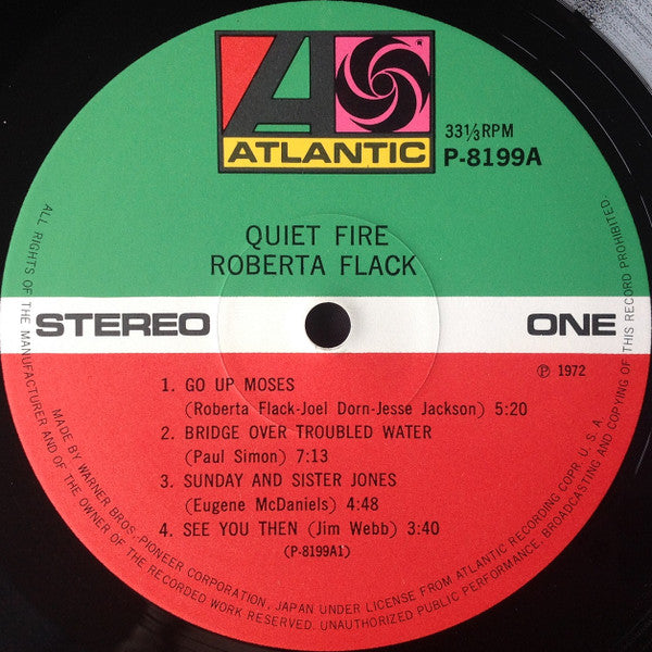 Roberta Flack : Quiet Fire (LP, Album)