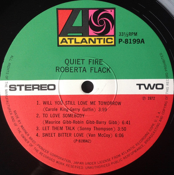 Roberta Flack : Quiet Fire (LP, Album)