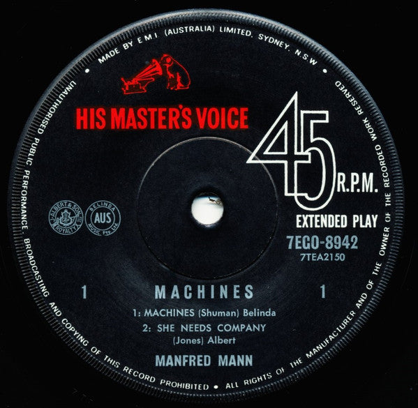 Manfred Mann : Machines (7", EP)