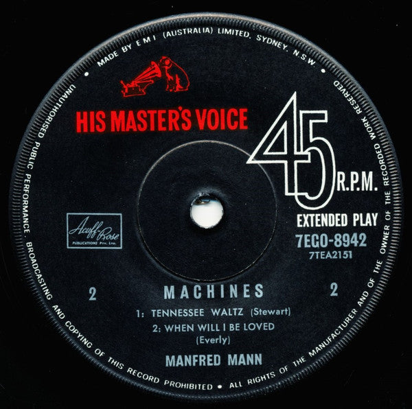Manfred Mann : Machines (7", EP)