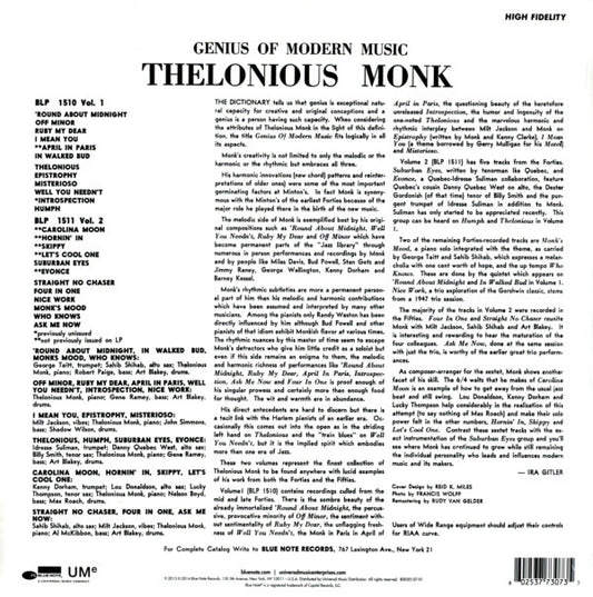 Thelonious Monk : Genius Of Modern Music Volume One (LP, Comp, Mono, RE, RM)