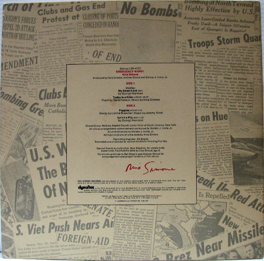 Nina Simone : In Concert - Emergency Ward! (LP, Album, Roc)