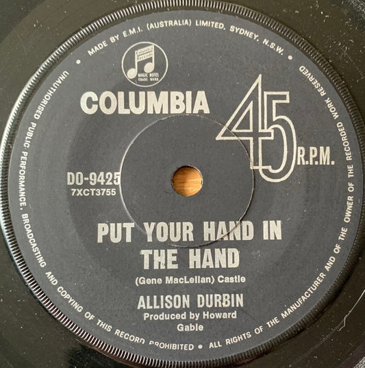 Allison Durbin : Put Your Hand In The Hand (7", Single)