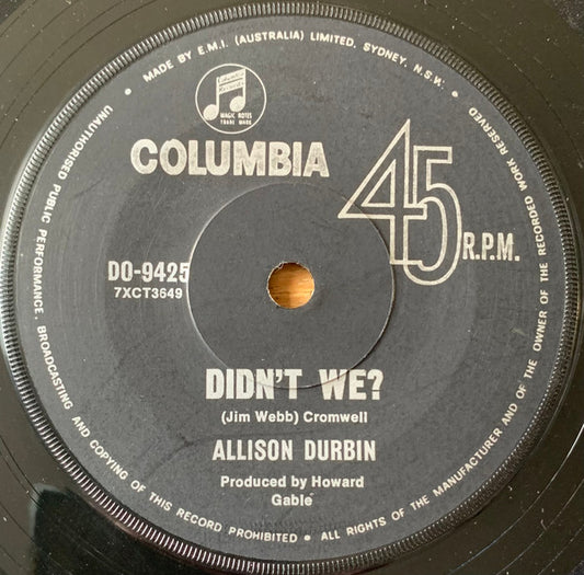 Allison Durbin : Put Your Hand In The Hand (7", Single)