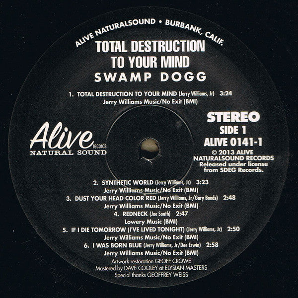 Swamp Dogg : Total Destruction To Your Mind (LP, Album, RE)