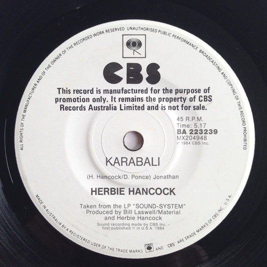 Herbie Hancock : Metal Beat (7", Promo)