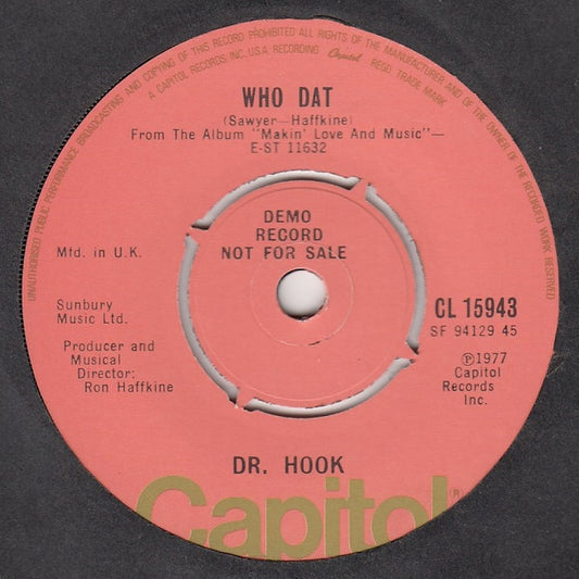 Dr. Hook : Sleeping Late (7", Single, Promo)