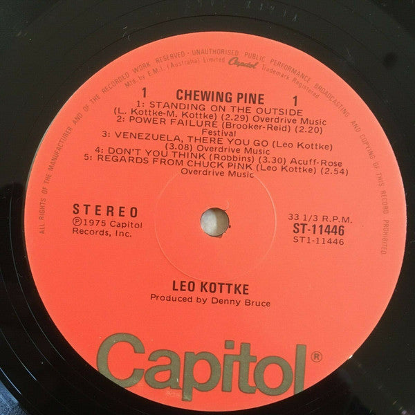 Leo Kottke : Chewing Pine (LP, Album)