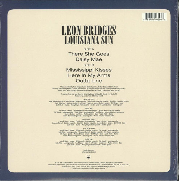 Leon Bridges : Louisiana Sun (From The Coming Home Sessions) (10", EP, RSD)