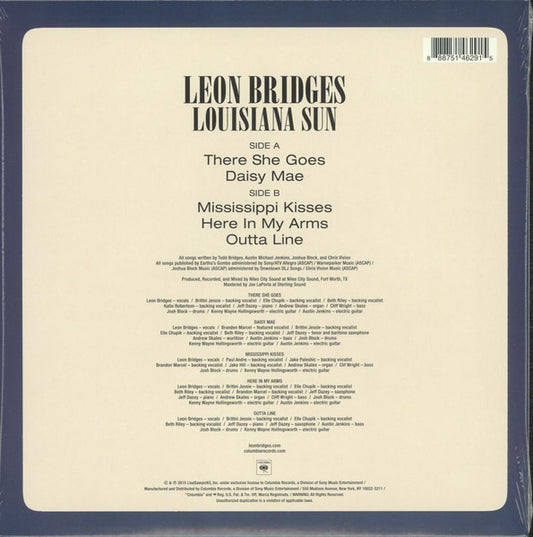 Leon Bridges : Louisiana Sun (From The Coming Home Sessions) (10", EP, RSD)