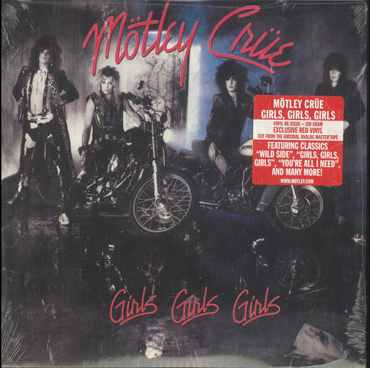 Mötley Crüe : Girls, Girls, Girls (LP, Album, Ltd, RE, Red)