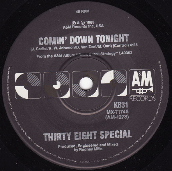 Thirty Eight Special* : Second Chance (7", Ltd)