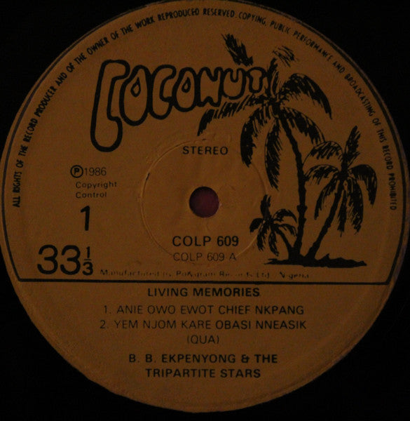 B. B. Ekpenyong & The Tripartite Stars : Living Memories - Etore Akin Vol. 2 (LP, Album)
