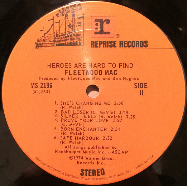 Fleetwood Mac : Heroes Are Hard To Find (LP, Album, San)