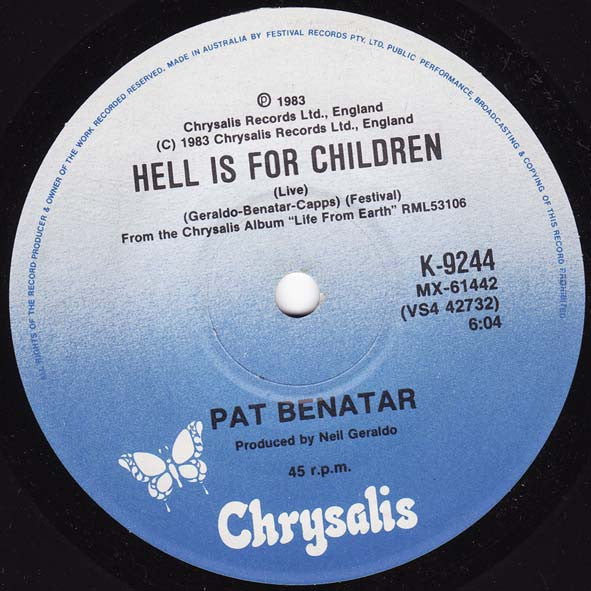 Pat Benatar : Love Is A Battlefield (7", Single)