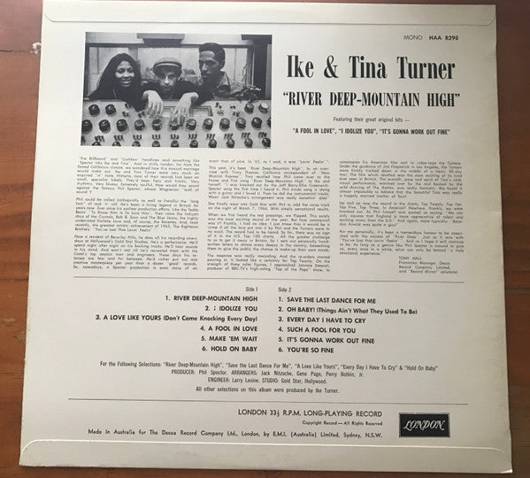 Ike & Tina Turner : River Deep - Mountain High (LP, Album, Mono)