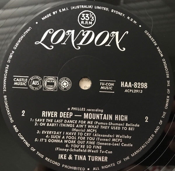 Ike & Tina Turner : River Deep - Mountain High (LP, Album, Mono)