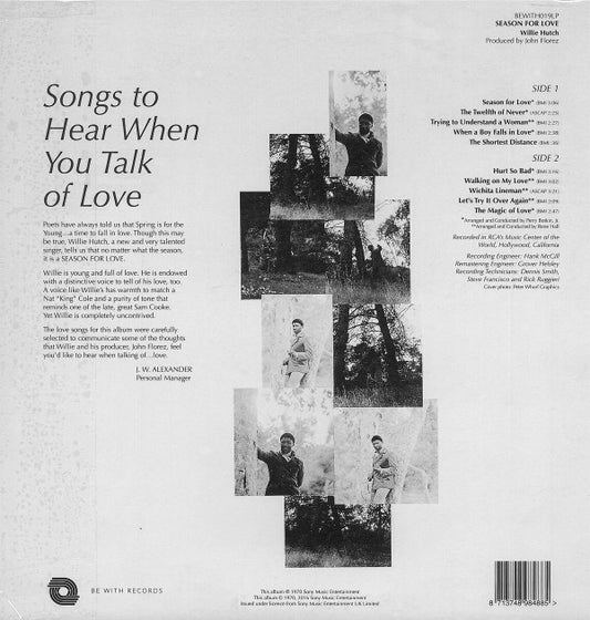 Willie Hutch : Season For Love (LP, Album, Ltd, RE, RM, 180)