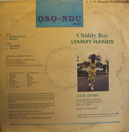 Chiddy Boy Lemmy Hands : Ọsọ-Ndu (LP, Album)