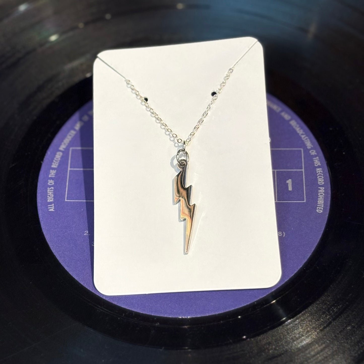 Lightening bolt Necklace (Silver)