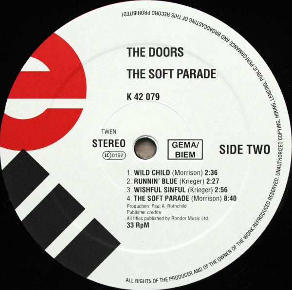 The Doors : The Soft Parade (LP, Album, RE)