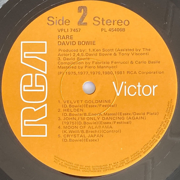 David Bowie : Rare (LP, Comp)