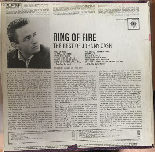 Johnny Cash : Ring Of Fire - The Best Of Johnny Cash (LP, Comp)
