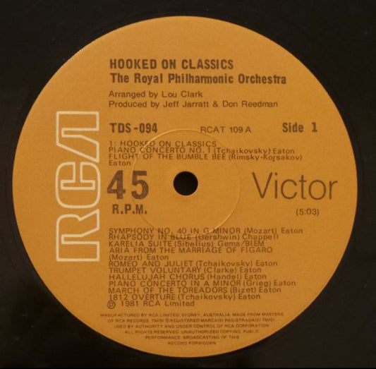 The Royal Philharmonic Orchestra* : Hooked On Classics (12")