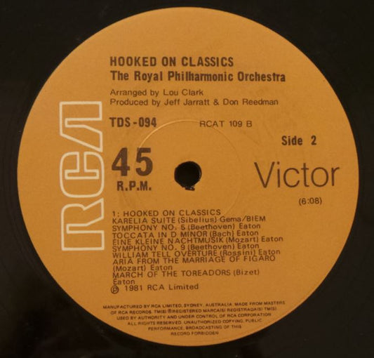 The Royal Philharmonic Orchestra* : Hooked On Classics (12")