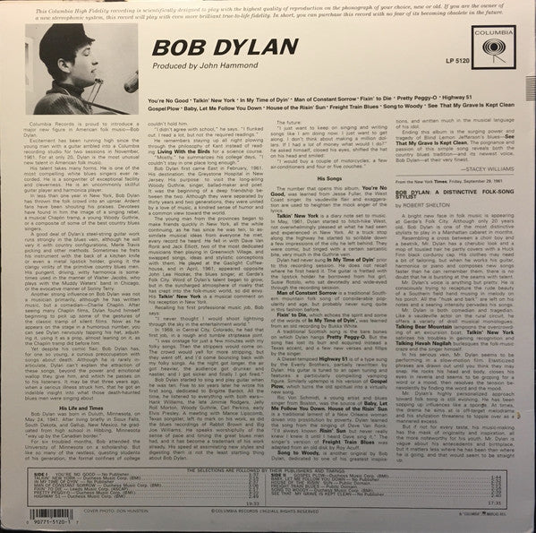 Bob Dylan : Bob Dylan (LP, Album, Mono)