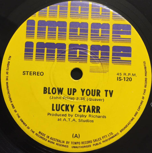 Lucky Starr : Blow Up Your TV / Give Me Wheels (7", Single)