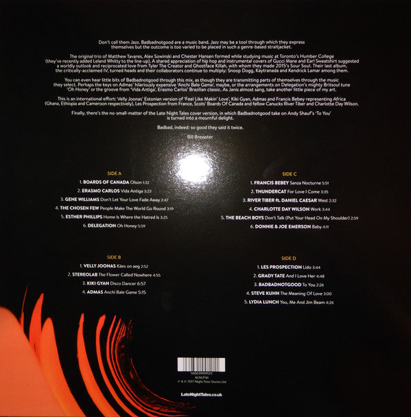BadBadNotGood : LateNightTales (2xLP, Album, Comp, 180)