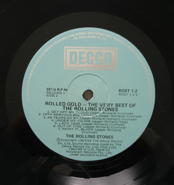 The Rolling Stones : Rolled Gold - The Very Best Of The Rolling Stones (2xLP, Comp, Mono, RE, Gat)