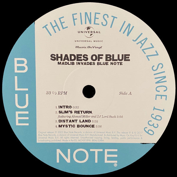 Madlib : Shades Of Blue (2xLP, Album, RE, RP, 180)