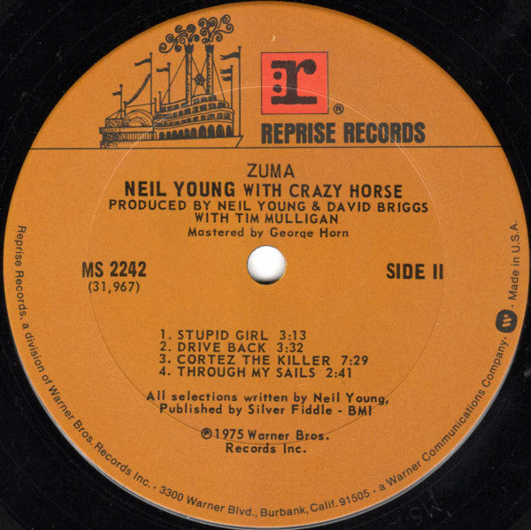 Neil Young With Crazy Horse : Zuma (LP, Album)