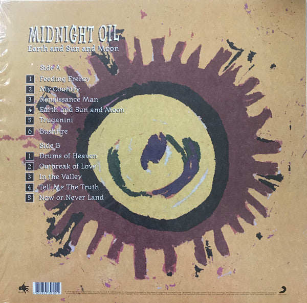 Midnight Oil : Earth And Sun And Moon (LP, Album, RE)