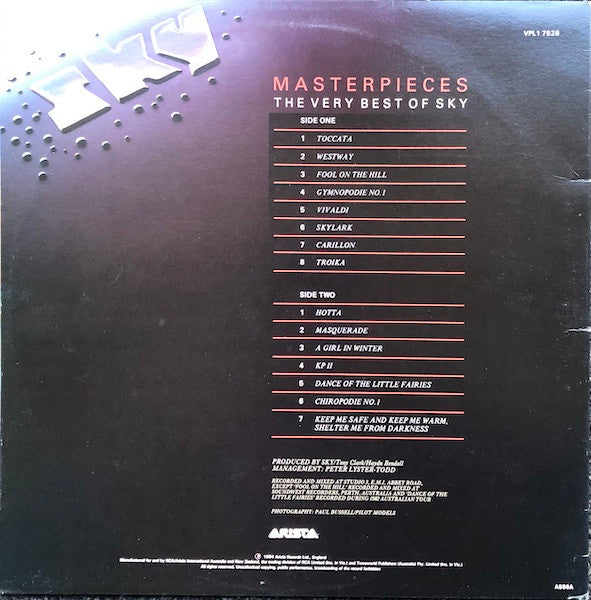Sky (4) : Masterpieces - The Very Best Of Sky (LP, Comp, RE, Gat)