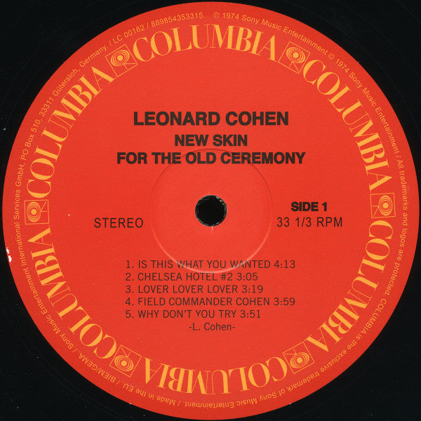 Leonard Cohen : New Skin For The Old Ceremony (LP, Album, RE, 180)