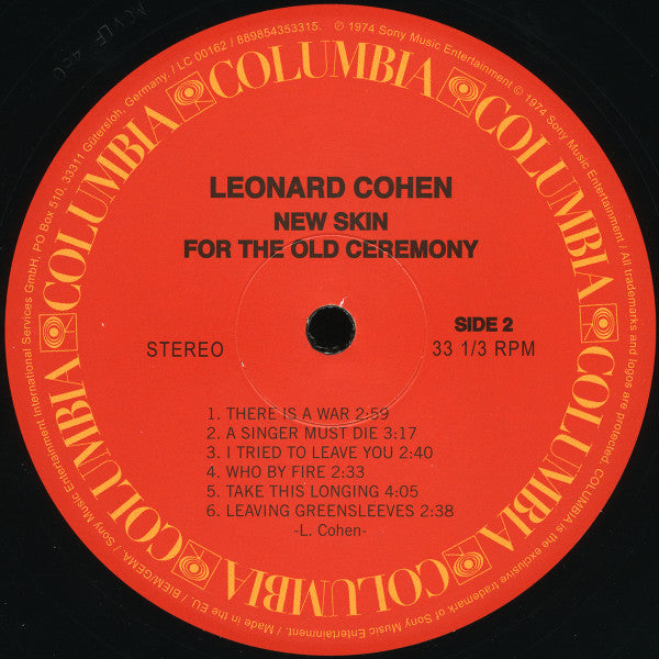 Leonard Cohen : New Skin For The Old Ceremony (LP, Album, RE, 180)