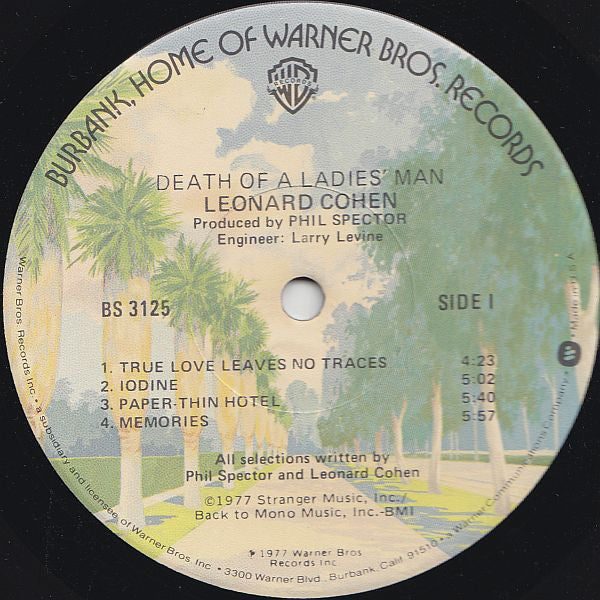 Leonard Cohen : Death Of A Ladies' Man (LP, Album, Jac)