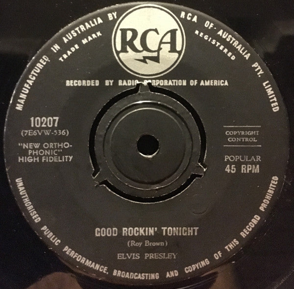 Elvis Presley : Good Rockin' Tonight (7", Single)