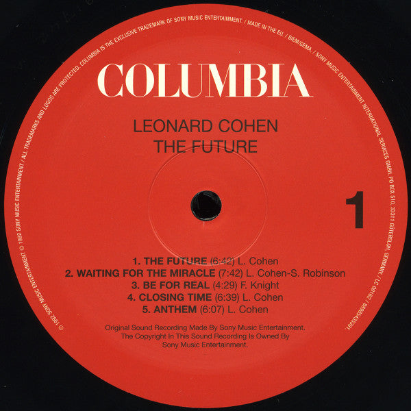 Leonard Cohen : The Future (LP, Album, RE, RP, 180)