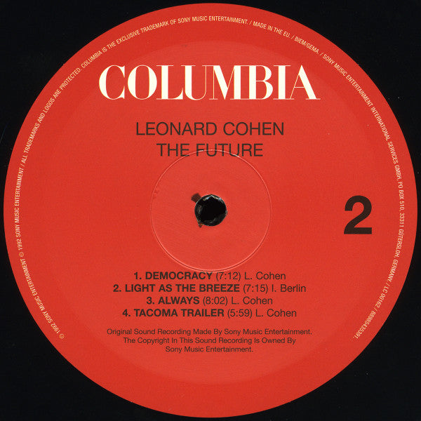 Leonard Cohen : The Future (LP, Album, RE, RP, 180)